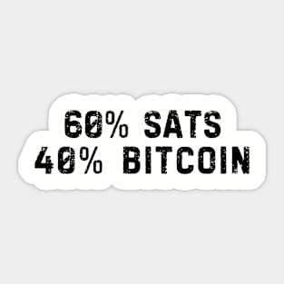 60/40 Portfolio Allocation Bitcoin Sticker